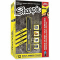 Permanent Marker, Black, Fine Tip, Capped, 12 PK