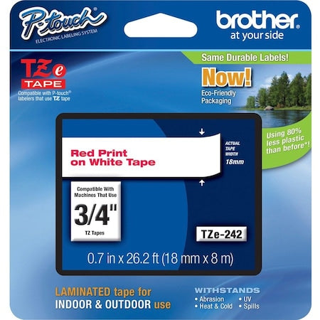Label/Ribbon Cartridge, White, Gloss, 3/4 in W