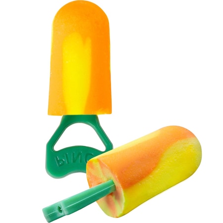 Not Applicable Disposable Foam Earplugs, Bullet Shape, 32 dB, Orange, Yellow, 100 PK