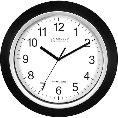 Atomic Wall Clock,Black,12