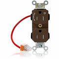 Straight Blade Receptacle, 5-15R, 15 A, 125V AC, Self-Grounded