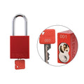 Keyed Alike Padlock Unique Set Aluminum Red 1.5 in Steel Shackle Keycode 1