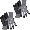 Coated Gloves, Microfoam nitrile, Gray/Black, Medium 2 PK