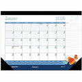 Recycled Desk Pad Calendar, Illustrated Seasons Artwork, 22 x 17, 12-Month (Jan to Dec): 2025