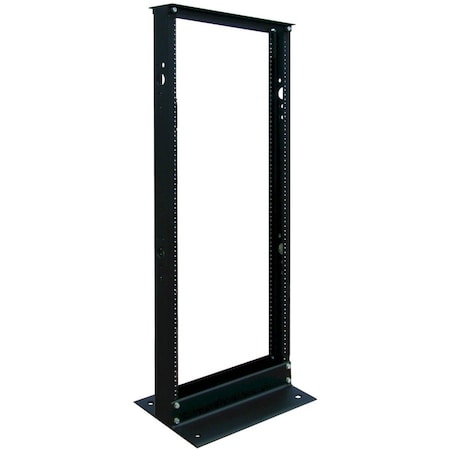 Open Frame Rack, 2-Post, 25U, 25 in H, Blk