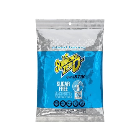 Quick Stiks, Sugar Free Drink Mix Powder, 10 oz Yield Per Unit, Mixed Berry, 500PK