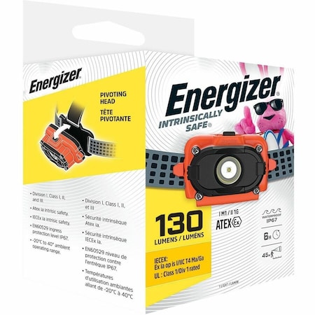 ENERGIZER 60 Lumens, LED Orange Headlamp