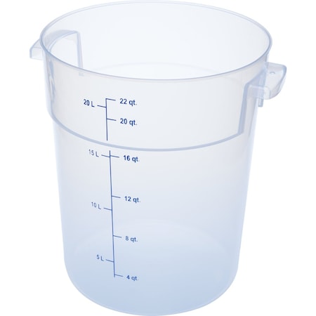 Food Storage Container, Color Clear, 22 qt