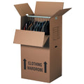 24 in x 20 in x 34 in Wardrobe Box, Kraft, Corrugate, Double Wall, 48 ECT