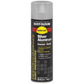 Rust Preventative Spray Paint, Silver Aluminum, Gloss, Solvent, 14 oz