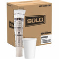 Single-Sided Poly Paper Hot Cups, 12 oz, White, PK1000