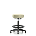 Vin Stool without Back-High Bench Ht with Black FRandStat Glides in Adobe White Trailblazer Vin