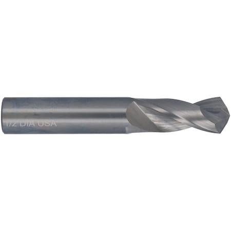 Screw Machine Drill Bit, 13/32 in Size, 118 Degrees Point Angle, Solid Carbide, Spiral Flute