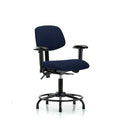 Desk Chair Desk Chair,Fabric,RT AA Glides,Nav, Adjustable Arms, 19"" to 24"" Height, Fabric