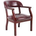 Ivy League Executive Chair, 24 in W 26" L 31" H, Fixed, Vinyl Seat
