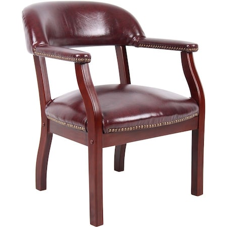 Ivy League Executive Chair, 24 in W 26" L 31" H, Fixed, Vinyl Seat