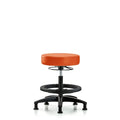 Vin Stool without Back-Medium Bench Ht with Black FRandStat Glides in Orange Kist Trailblazer Vin