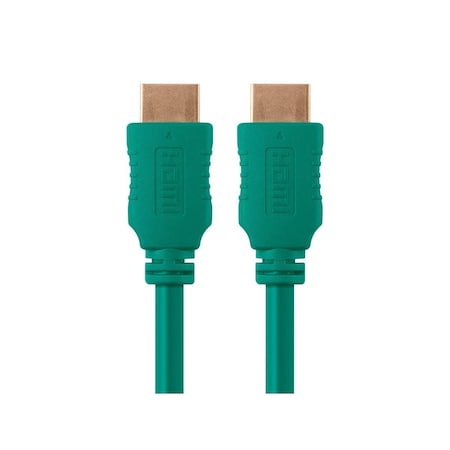 HDMI Cable, High Speed, Green, 6ft., 28AWG
