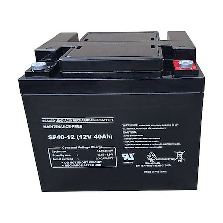 Battery, Sealed Lead Acid, 12V, 40Ah, Bolt
