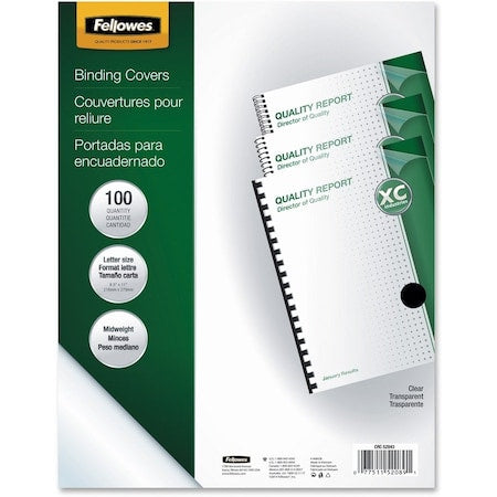 Binding Cover, 8-1/2x11", 7.5mil, PVC, PK100