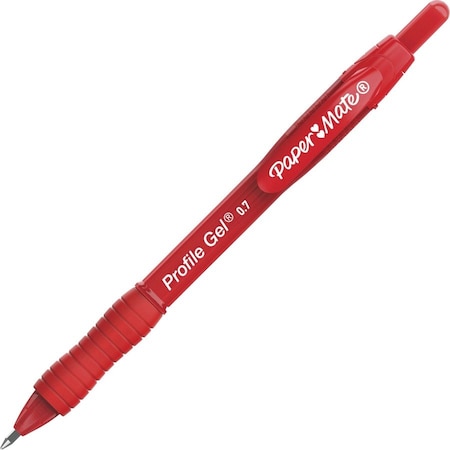 Pen, Red, Non-Erasable, Gel, PK12
