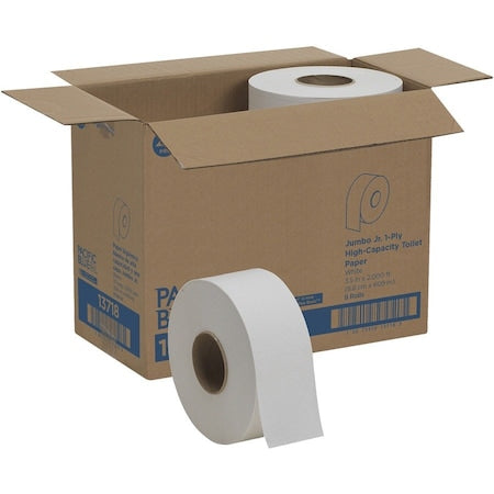 Pacific Blue Basic, Jumbo Core, 1 Ply, Continuous Sheets, White, 8 PK
