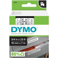 Adhesive Label Tape Cartridge 3/4" x 23 ft., Black/White