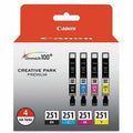 Ink Cartridge, Cli-25, Black/Cy/Mg, Yw, PK4
