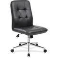 B330 Millennial Modern Home Office Chair, Black Seat, 27" L 38-1/2" H, Armless, Vinyl Seat