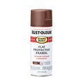 Spray Paint, Brown, Flat, Solvent, 12 oz