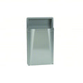 Not Applicable 12 gal Half-Round Trash Can, Silver, None, Stainless Steel, 17 1/8 in