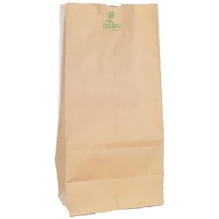 Grocery Bag Flat Bottom 8 lb Brown, Pk500