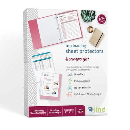 Page Protector, Poly, 11 x 8.5", PK100