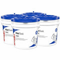 WypAll WetTask Customizable Wet Wiping System Buckets with Lids (51677), White, Standard Size, PK4