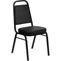 Hercules Banquet Chair, Black Back, 17-1/2 in W 20-1/4" L 36" H, Vinyl Seat