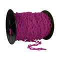 1.5"" x 200' Magenta Plastic Safety Chain - Reel