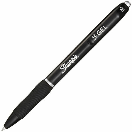 S-Gel Pen, Fine 0.5mm, Black, PK12