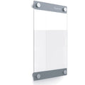 Dry Erase Board, Glass, 11 in, 8 1/2 in, No Frame Frame, White, Gloss