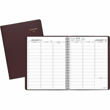 Weekly Appointment Book, 11 x 8.25, Winestone Cover, 13-Month: Jan 2025 to Jan 2026