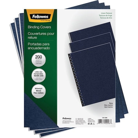 Binding Cover, Navy, 8-1/2x11 In., PK200