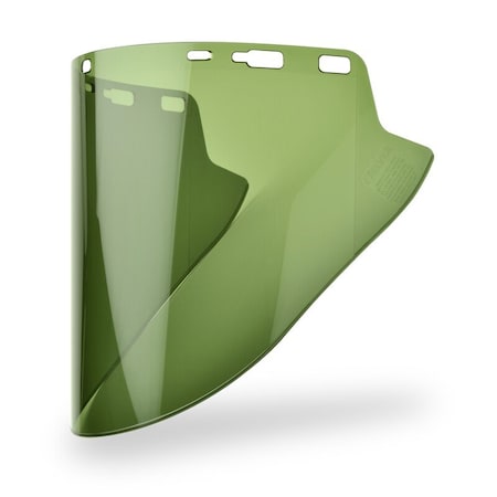 Molded Cylinder Face Shield, Dark Green