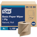 Hardwound Paper Towel Roll, 1 Ply, Continuous Roll Sheets, 1, 150 ft, Brown, 4 PK