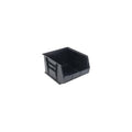 Hang & Stack Storage Bin, Polypropylene, Black, 11 in H, 16 1/2 in W, 18 in L