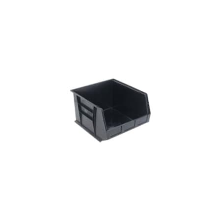 Hang & Stack Storage Bin, Polypropylene, Black, 11 in H, 16 1/2 in W, 18 in L