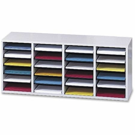 Literature Org, Wood, Adjustable, 24, Grey