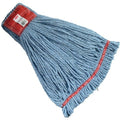 5 in String Wet Mop, 28 oz Dry Wt, Side Gate Connection, Looped-End, Blue, Synthetic