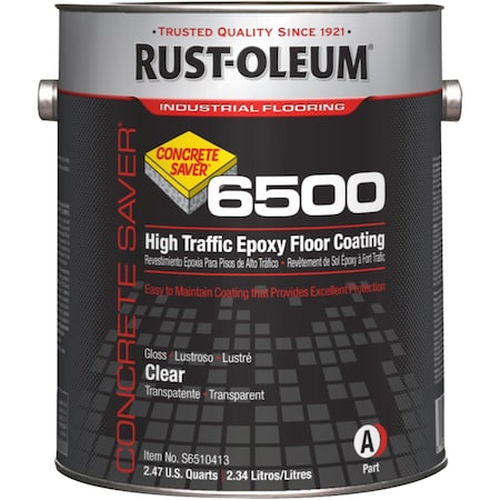 1 gal Floor Coating, High Gloss Finish, Clear, Solvent Base