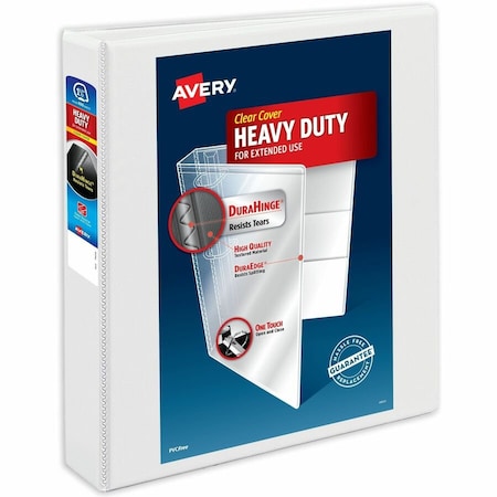 Heavy-Duty View 3 Ring Binder, 1.5" One