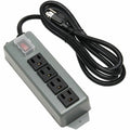 Power Strip, Industrial, 5-15R, 5-15P, 6 ft., Gray