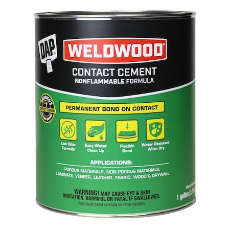 Contact Cement, Weldwood Nonflammable Series, Tan, 1 gal, Can